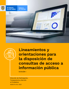 Lineamientos y orientaciones para la disposición de consultas de acceso a información pública